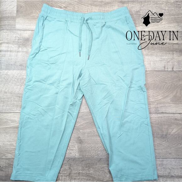 Members Mark French Terry Drawstring Capri Pants Size L - Picture 1 of 6